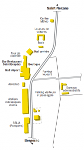 Airport map Aéroport Bergerac Dordogne Périgord